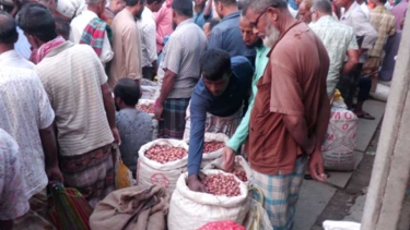 নাটারে পেঁয়াজের দাম কমেছে কেজি তে ২০ টাকা