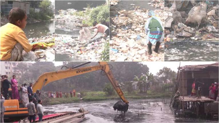 দখল-দূষণে রাজধানীর মৃতপ্রায় খালগুলো কি পুনরুদ্ধার হবে?